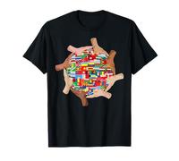 Diversidad cultural Banderas del mundo Diferentes nacionalidades Camiseta