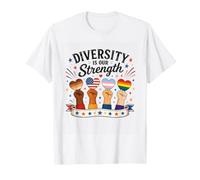 Diversidad es Nuestra Fuerza Igualdad Unidad Gráfico Inspirador Camiseta