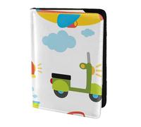 Diversified Transportation Printing - Soporte para pasaporte, artículos esenciales de viaje, cartera antirrobo para tarjetas y pasaportes, tamaño para adaptarse a todos los pasaportes estándar