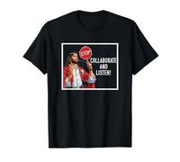 Diversión 90s Jesucristo Colaborar y escuchar Church Christian Camiseta