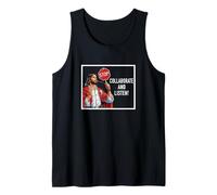 Diversión 90s Jesucristo Colaborar y escuchar Church Christian Camiseta sin Mangas