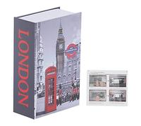 Diversion Book Safe Storage Box 7.1x4.6x2.2in Real Paper & Metal Dictionary Money Lock Box Hidden Safe with Combination Code Lock
