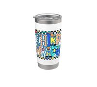 Diversión Colorida para Apreciar a los Maestros de Tercero Vaso térmico de acero inoxidable de doble pared