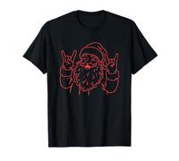 Diversión con el espíritu navideño de Rock On Santa Claus Camiseta