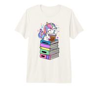 Diversión de Lectura para Gusanos de Biblioteca Just A Unicorn Girl Who Loves Books Camiseta Premium