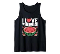 Diversión de verano con corazón de sandía Camiseta sin Mangas