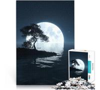 Diversión Familiar Luz de Luna en el mar Rompecabezas de 1000 Piezas para Adolescentes 38x52cm Interacción Entre Padres e Hijos para Mayores de 14 años