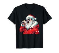Diversión Festiva con Papá Noel y Vibraciones de Karaoke Camiseta
