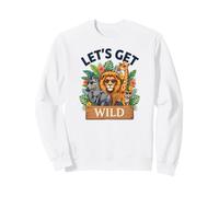 Diversión gráfica de Let's Get Wild Safari Animal Jungle Sudadera