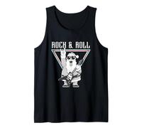Diversión navideña con la Guitarra de Papá Noel Rock & Roll Camiseta sin Mangas