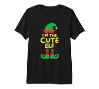 Diversión navideña en Grupo a Juego con la Familia I'm The Cute Elf Camiseta Premium