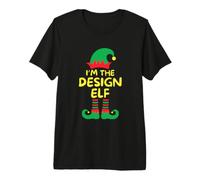 Diversión navideña grupal I'm The Design Elf Family Matching Camiseta Premium