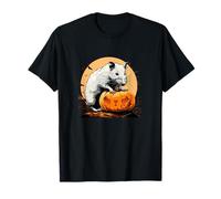 Diversión Nocturna de Halloween con una Rata Blanca y Calabaza Camiseta