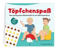 Diversión para ir al baño: pizarra de recompensas para niños en el entrenamiento del orinal - la forma divertida de estar libre de pañales, diseñada en Suecia con 288 pegatinas de Pipi & Kacka.