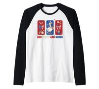 Diversión patriótica roja Blanca y Ganso para Celebraciones Camiseta Manga Raglan