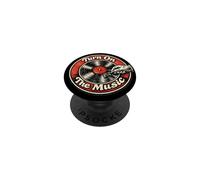 Diversión Retro Vintage para coleccionistas de Discos de Vinilo Turn on The Music PopSockets PopGrip Adhesivo