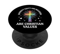 Diversity Equity and Inclusion Are Christian Values PopSockets PopGrip Adhesivo