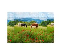 Diversos Tipos de Caballos, Rompecabezas de 1000 Piezas, Rompecabezas de Madera para Toda la Familia, decoración de Pared para Adultos y Adolescentes.