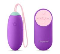 Diversual Eggo, Huevo Vibrador con Mando, Recargable USB (Purple)
