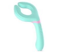 Diversual Kay, Vibrador para Parejas, Estimulación de Clítoris, Recargable USB, 7 Modos de Vibración, 3 Velocidades, Silicona y ABS (Azul)