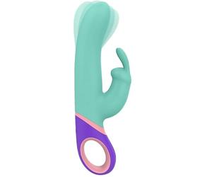 Diversual Lopy, Vibrador Conejito Rotador, Estimulación de Clítoris y Punto G, Recargable USB, Silicona, Sumergible
