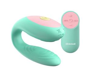 Diversual Omega, Vibrador para Parejas, Recargable USB, Control Remoto con Mando, 4 Intensidades, 7 Modos de Vibración, Silicona, Ultra Suave, Sumergible (Aqua)