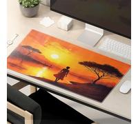 Divertida alfombrilla de ratón con diseño de atardecer Serenity: A Woman By The Lake Kawaii Mouse Pad para escritorio