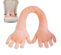 Divertida almohada de mano de forro polar, cojín largo suave en forma de brazo, almohada larga en forma de palma, cojín para dormir de lado, diseño ergonómico