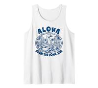 Divertida Aloha Hawaii Tiki Máscara Ganso Pun Hawaii Lover Camiseta sin Mangas