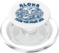 Divertida Aloha Hawaii Tiki Máscara Ganso Pun Hawaii Lover PopSockets PopGrip para MagSafe