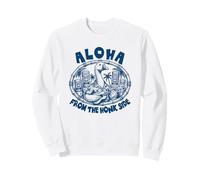 Divertida Aloha Hawaii Tiki Máscara Ganso Pun Hawaii Lover Sudadera