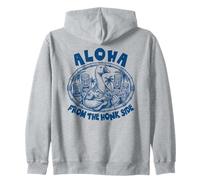 Divertida Aloha Hawaii Tiki Máscara Ganso Pun Hawaii Lover Sudadera con Capucha