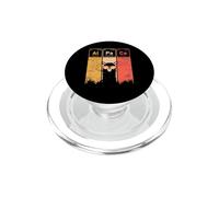 Divertida Alpaca con Gafas de Sol, Tabla periódica, Ciencia Retro PopSockets PopGrip para MagSafe