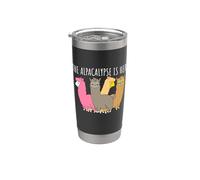 Divertida Alpaca The Alpacalypse Is Here Llama Idea de regalo Vaso térmico de acero inoxidable de doble pared