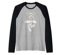 Divertida Asana Biewer Terrier para Perros con Forma de árbol para Hacer Yoga con Forma de Cachorro Camiseta Manga Raglan