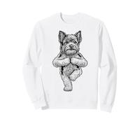 Divertida Asana Biewer Terrier para Perros con Forma de árbol para Hacer Yoga con Forma de Cachorro Sudadera
