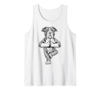 Divertida Asana con Forma de Perro American Staffordshire Terrier para Hacer Yoga Camiseta sin Mangas