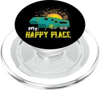 Divertida Autocaravana My Happy Place Camping con 5 Ruedas PopSockets PopGrip para MagSafe