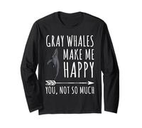 Divertida Ballena Gris me Hace Feliz no Tanto Manga Larga