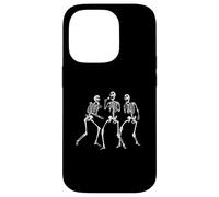Divertida Banda de Esqueleto Cantando con micrófonos Música Espeluznante Carcasa para iPhone 14 Pro