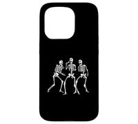 Divertida Banda de Esqueleto Cantando con micrófonos Música Espeluznante Carcasa para iPhone 15 Pro