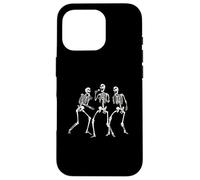 Divertida Banda de Esqueleto Cantando con micrófonos Música Espeluznante Carcasa para iPhone 16 Pro