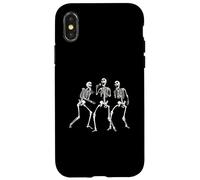 Divertida Banda de Esqueleto Cantando con micrófonos Música Espeluznante Carcasa para iPhone X/XS