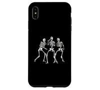 Divertida Banda de Esqueleto Cantando con micrófonos Música Espeluznante Carcasa para iPhone XS MAX