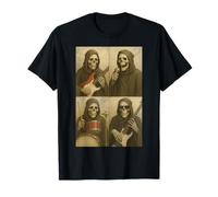 Divertida banda de rock Grim Reaper, cabina de fotos, selfie, Halloween Camiseta