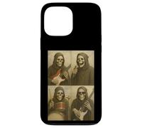 Divertida banda de rock Grim Reaper, cabina de fotos, selfie, Halloween Carcasa para iPhone 13 Pro Max