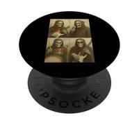 Divertida banda de rock Grim Reaper, cabina de fotos, selfie, Halloween PopSockets PopGrip Adhesivo