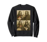 Divertida banda de rock Grim Reaper, cabina de fotos, selfie, Halloween Sudadera