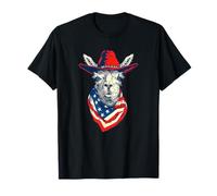 Divertida Bandana con Bandera de Estados Unidos con Llama Occidental Camiseta