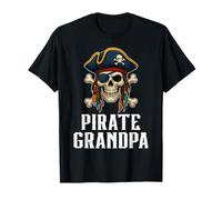 Divertida Bandera de Calavera Pirata Abuelo Jolly Roger Crossbones Camiseta
